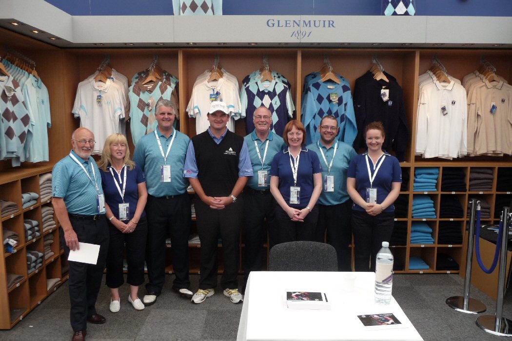 Colin Mee, right of Paul Laurie, and some of the Glenmuir team.