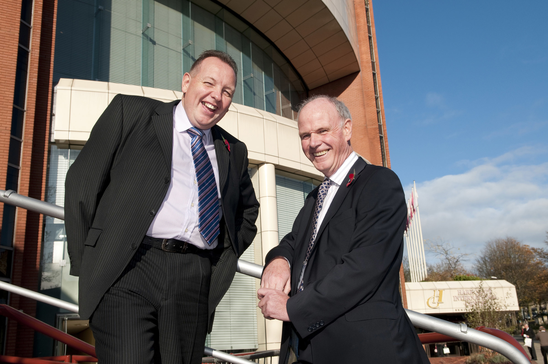 Eddie Reid and Sandy Jones at the Harrogate International Centre, home of the new golf trade show for all PGA professionals from October 2010