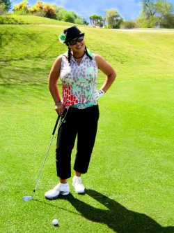 Christina Kim models Druh Belts & Buckles