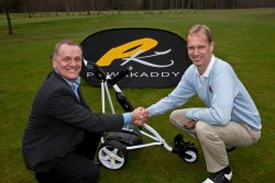 Terry Hale Chief Executive PowaKaddy (left) and Peter Mattsson EGU Director of Coaching