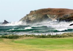 Trevose Golf Club against the Atlantic backdrop & Trevose Head