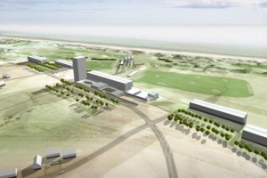 Aerial view of Menie Esate Golf Resort