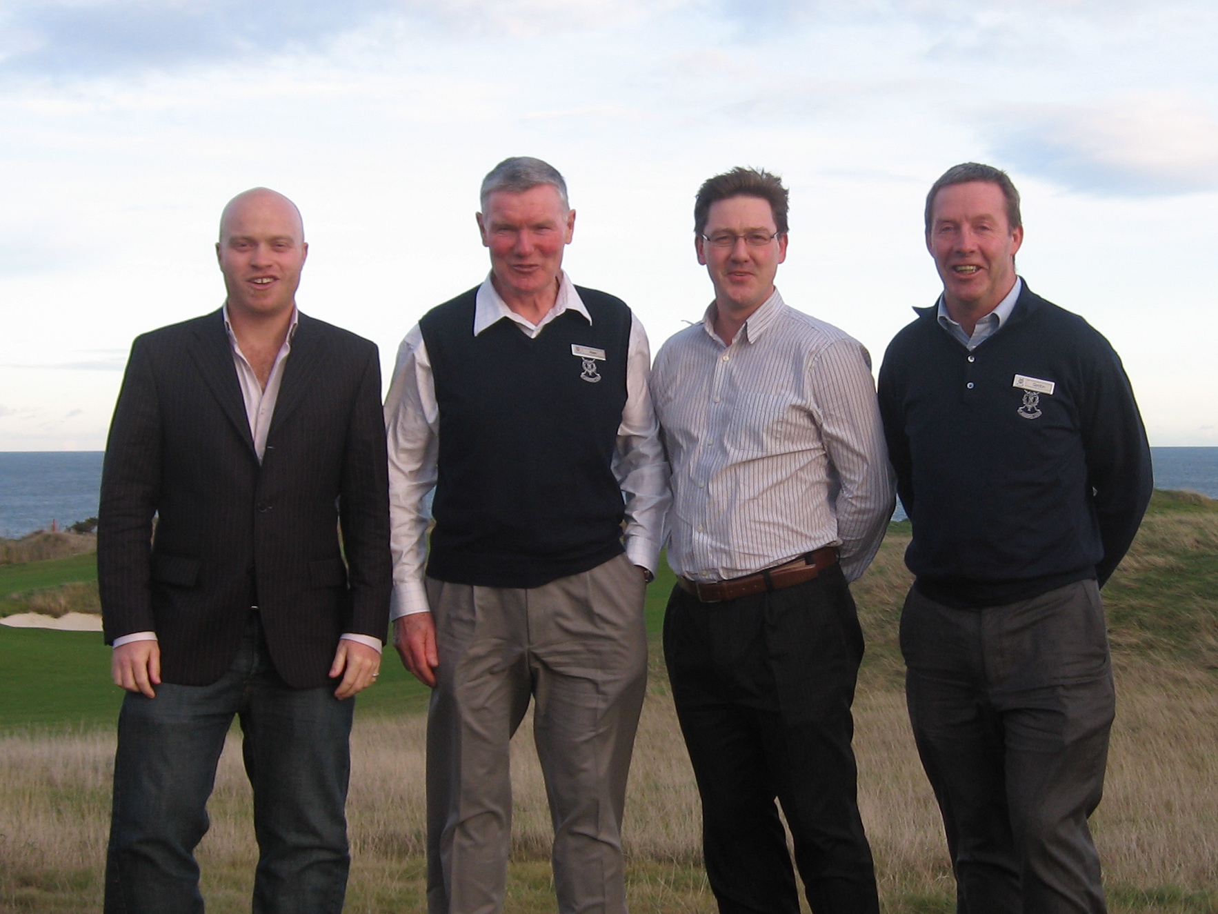 Golf Environment Organisation and St Andrews Links Trust, from left, Ben Warren (GEO) Alan McGregor (Links Trust), Jonathan Smith (GEO) and Gordon Moir (Links Trust)