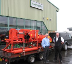 Greenlay managing director, Geoff Lowes, left, and Wiedenmann UK’s northern sales manager, Michael James
