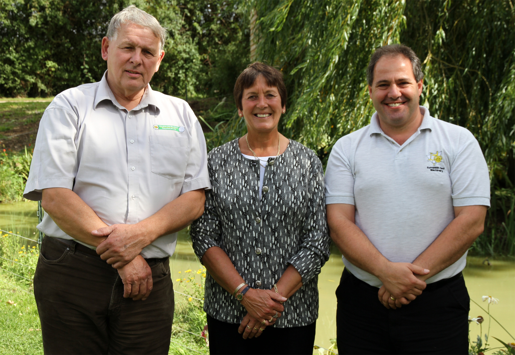 Adrian Yallop, Managing Director, and Tony Nelli, Sales Manager, with Liz Bray