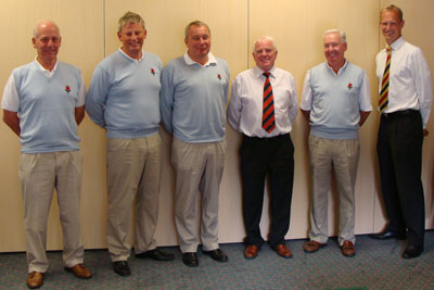 L-r: David Oldcorn, Kevin Cademy-Taylor, Nick Over, Derek Hughes, Terry Casey and Peter Mattsson