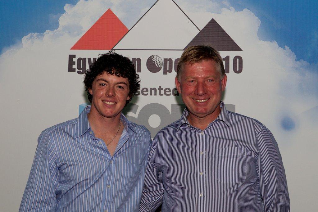 Rory McIlroy (left) and David Edwards