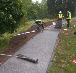 Flexi®-Pave being installed on the 10th Hole at St Thomas’s Priory Golf Club