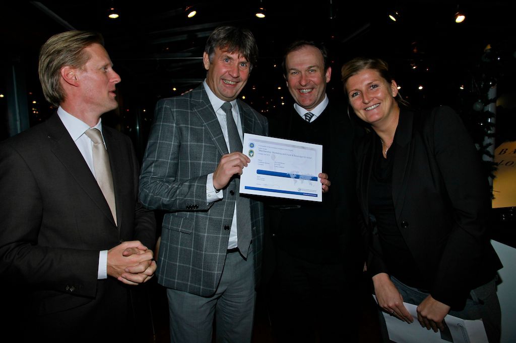 (left to right) Lodewijk Klootwijk (EGCOA), Per Kristoffersen of Losby Golfklubb in Norway, Jerry Kilby (CMAE) & Fabienne Baart (Hotelschool The Hague Performance Management BV).