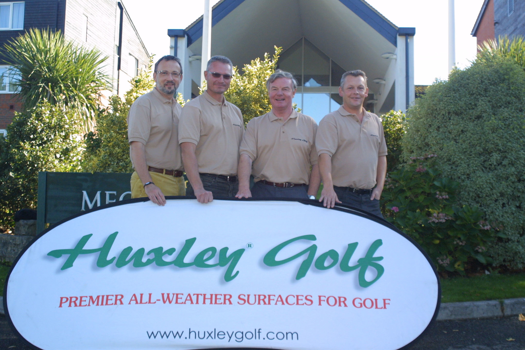  l-r Torben Poulsen, Ole Pedersen, Paul Huxley and Huxley sales manager Paul Chester