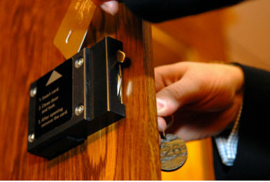 High-performance, brass finish ASSA card lock