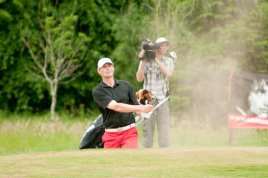 James Hepworth getting up and down at the 18th hole to win the play-off and be crowned 2010 Northern Ireland PGA EuroPro Open Champion.