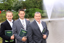 The Golf Management Group team of David Valentine, left, Scott Partington, centre, and Phil Aitken, right, are helping golf clubs save money.