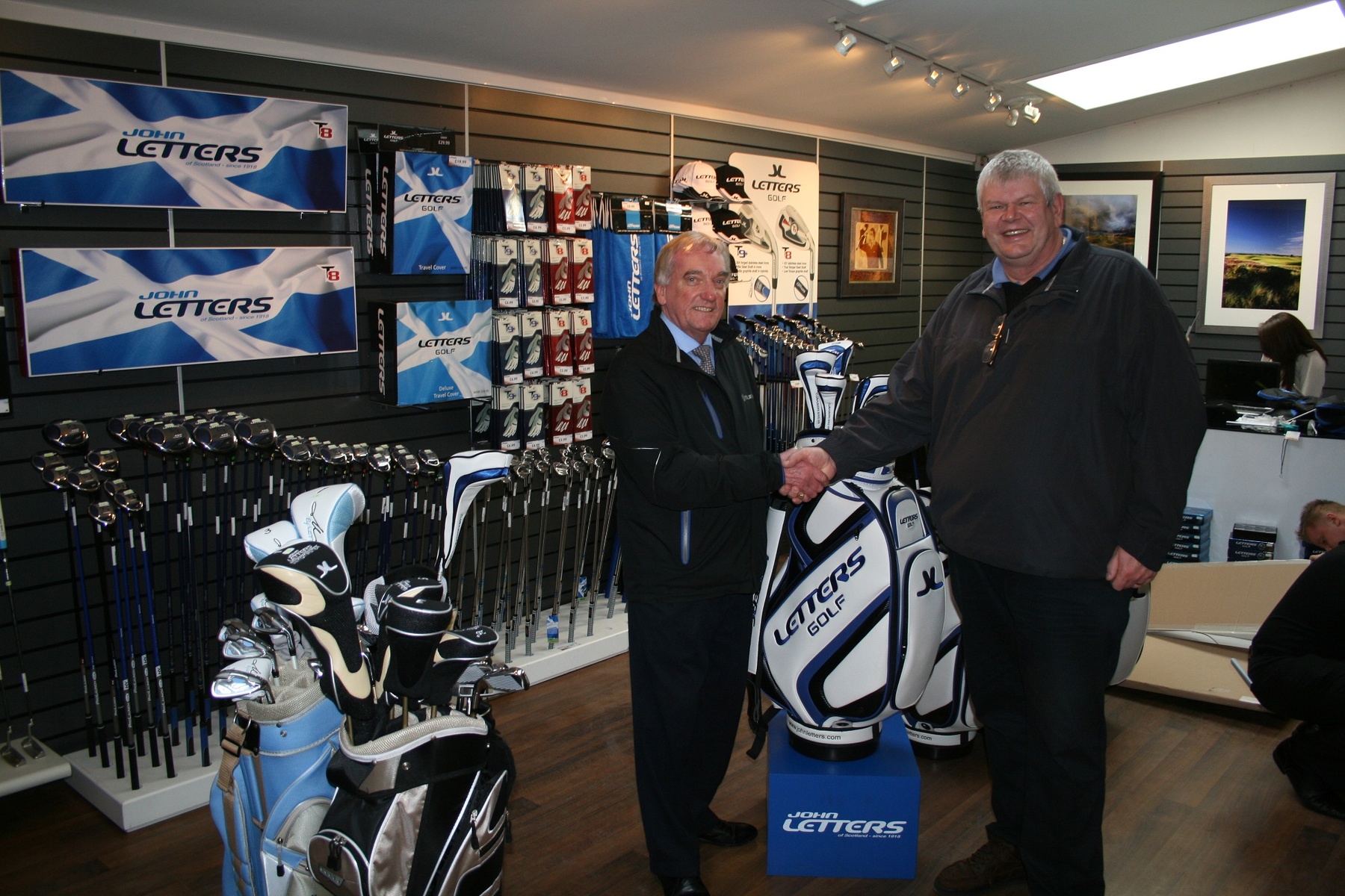 Doug McCaig and Mike Grubb at the new St Andrews Showroom