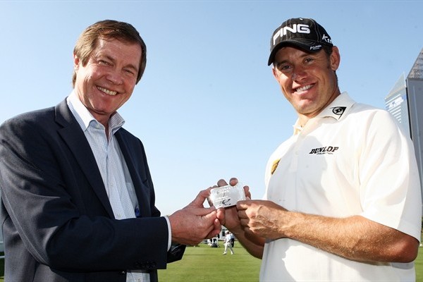 Lee Westwood (r) and George O'Grady
