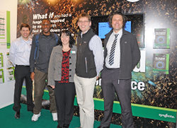 From left: Dr Simon Watson (Syngenta); Harry Mbah; Dr Ruth Mann (STRI); Dr Martin Hare and Dr John Reade (both Harper Adams University College).