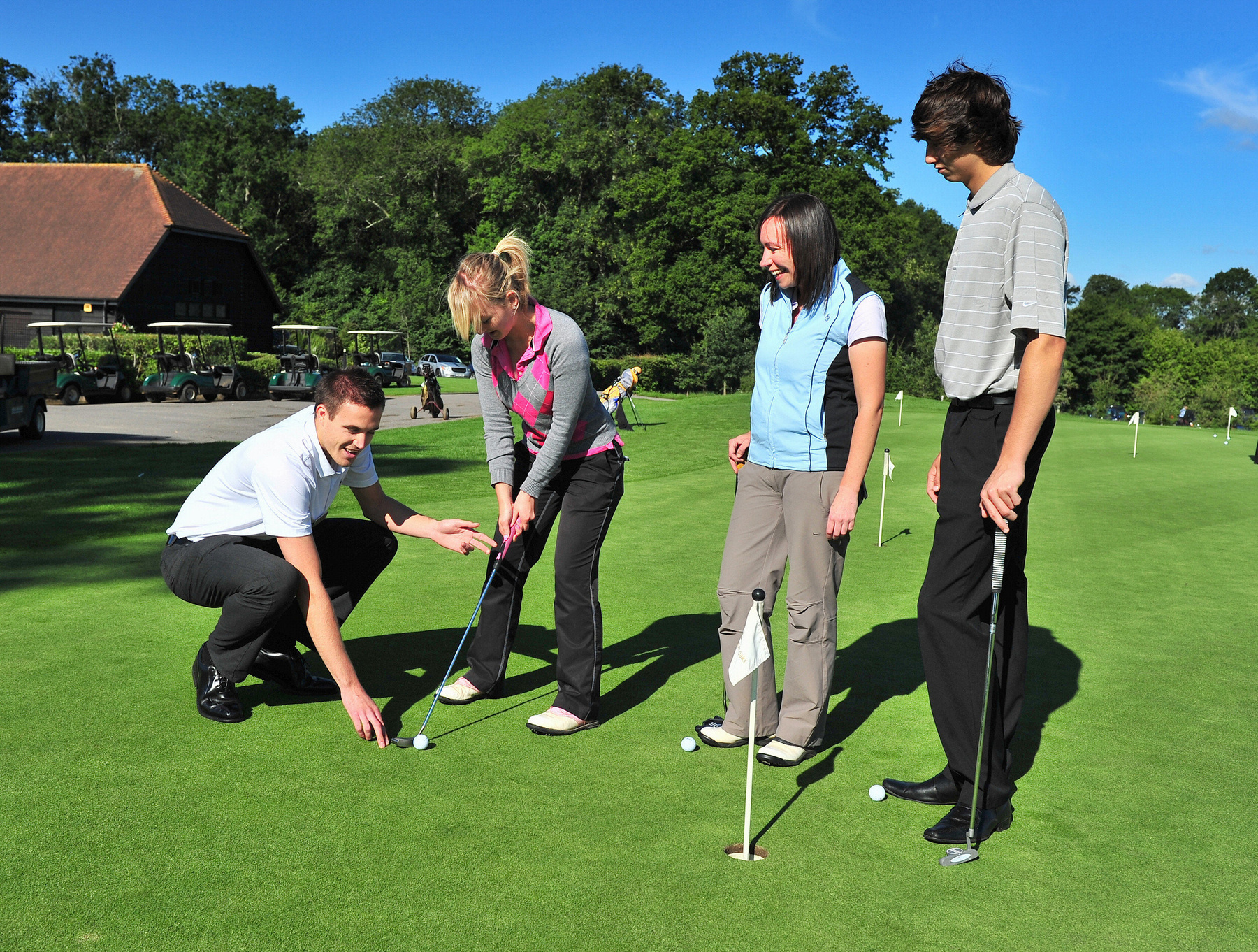 Beginners get a taste of Crown Golf's 'Discover Golf' at Sherfield Oaks GC in Hook, Hampshire