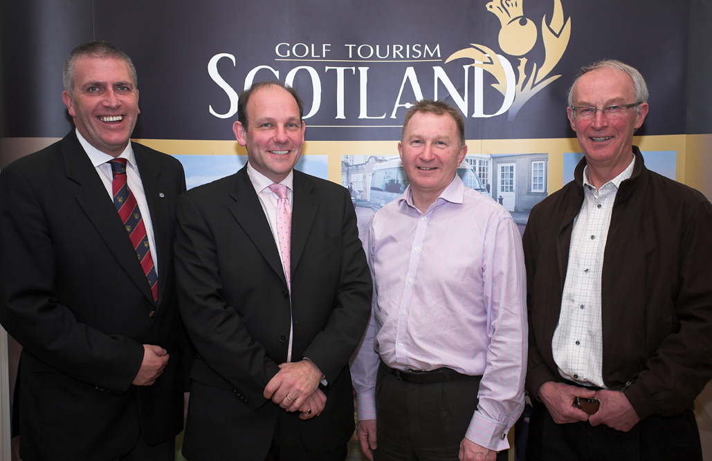 Chris Spencer, North Berwick Golf Club and GTS director; Stewart Smith, Golf 3000 and GTS director; Thomas McGonigal, Tourism Intelligence Scotland; Mike Williamson, MW Associates.