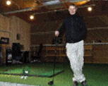 Anders Mankert in his teaching studio at Cosby Golf Club.
