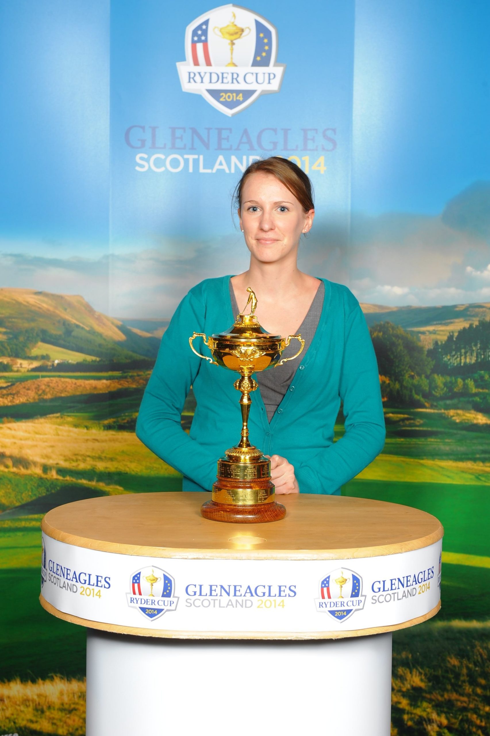 Kim Carsok photographed at the recent Scottish Golf Show
