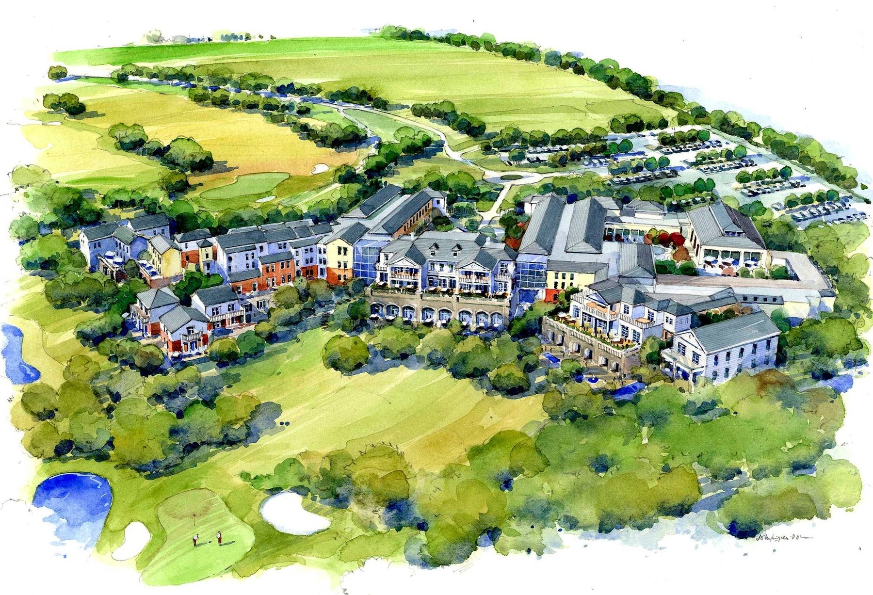 Artist’s impressions of the new 5-star hotel and spa complex at the London Golf Club