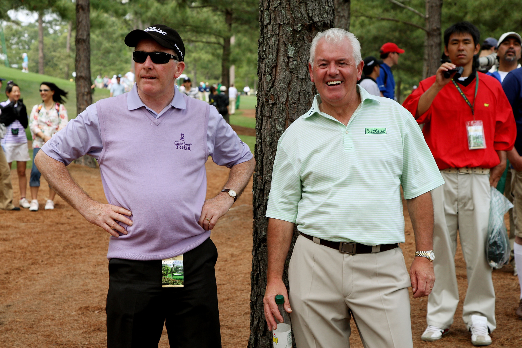 Michael Bannon (left) with Rory McIlory’s father Gerry (right) courtesy Dave Cannon at Getty Images
