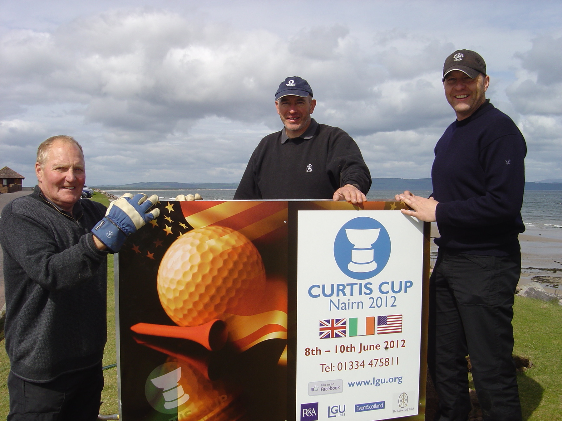 (from left) Jim Taylor, Handyman; Martin Cumming, Greenkeeper; and Richie Ewan, Head Greenkeeper 
