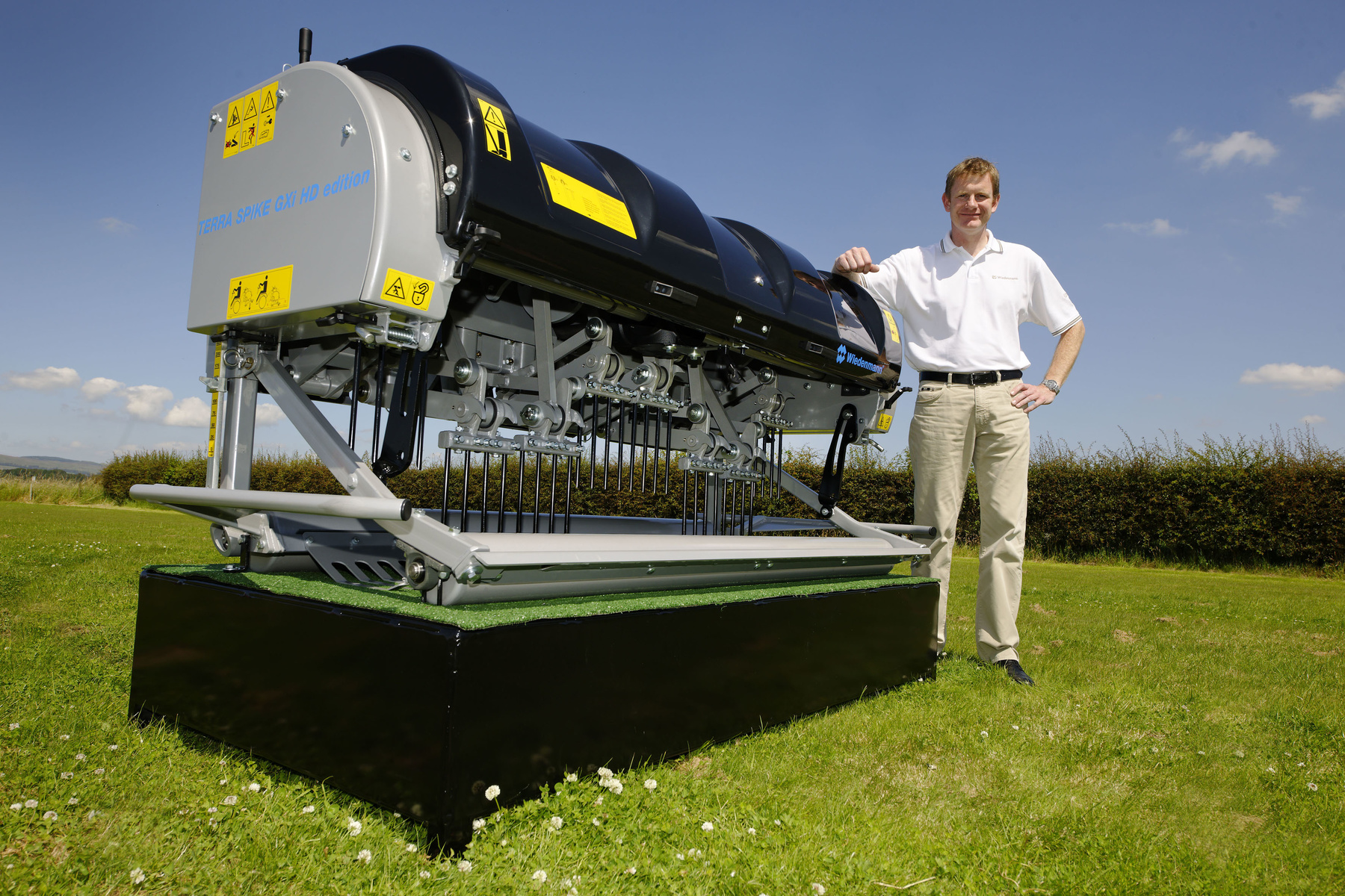 Wiedenmann UK's David Rae (md) with charity platinum Terra Spike GXi8 HD