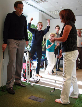 The winning putt from Jill Kennedy
