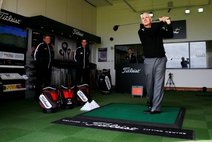 Titleist Ambassador Phillip Price tests out the new Titleist National Fitting Centre