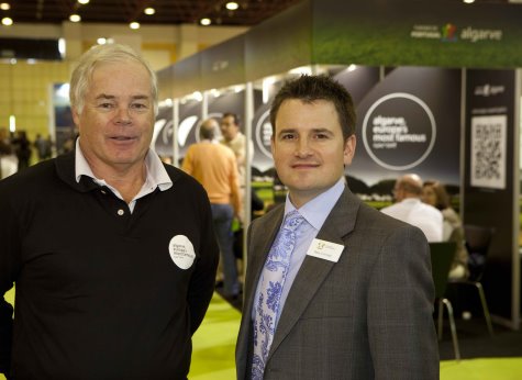 Christopher Stilwell,Vice President, Algarve Tourism Association with Peter Grimster, Exhibition Manager, IGTM