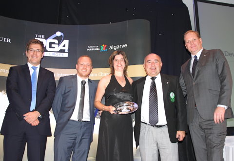 (l-r) Ian Randell, PGAs of E CEO; Andy Willems, the EGU/EWGA Regional Development Officer; Sheena Pitchford, Governing Body Support Manager of Kent Sport, Leisure & Olympics; and Jim Pocknell, chairman of the Kent Golf Partnership; Frank Kirsten, Board Member