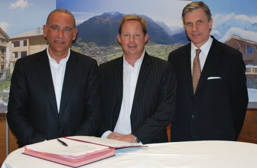 From left to right - Hamza Selim, SVP Destinations Management & Land Development – Egypt, Bruce Glasco, Managing Director, Troon Europe, Middle East and Africa, Gerhard Niesslein, CEO Orascom Development