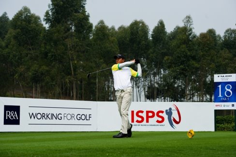 Chaiwat Poolsombut of Thailand in action during the 2011 Faldo Series Asia Grand Final at Mission Hills Golf Club in China.