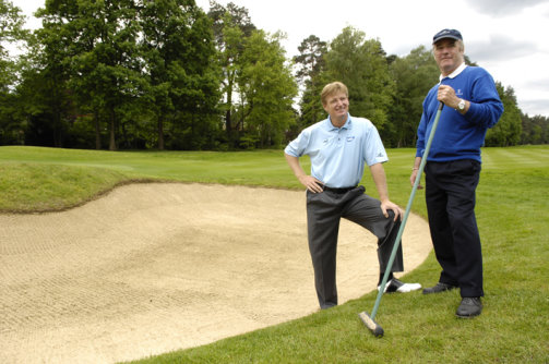 Chris Kennedy with Ernie Els on the West Course