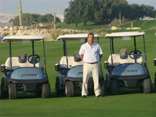 Chris Myers, General Manager of Doha Golf Club, on the 9th fairway of the Championship Course