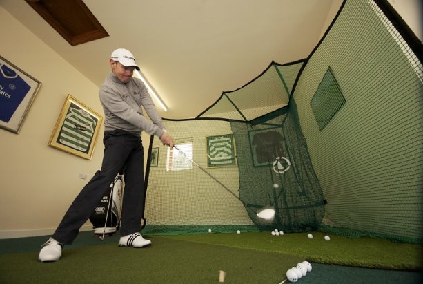European Tour player Stephen Gallacher finds his Huxley Rotanet invaluable for regular practice at home.