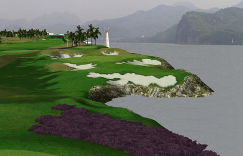 River Course - Hole 8, a par 3 - measuring 136m