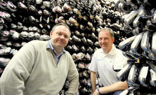 Golfbidder Managing Director Liam Robb (left) and John Brooke, Head of Purchasing at Golfbidder Headquarters in Surrey