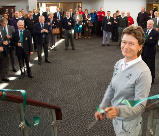 Carnoustie County ambassador, Catriona Matthew officially opened the Carnoustie Golf Centre at Carnoustie Links. The event was attended by dignitaries from the world of Scottish Golf, the Scottish Ladies Golf Union, local clubs and authorities (Picture Stuart Adams)