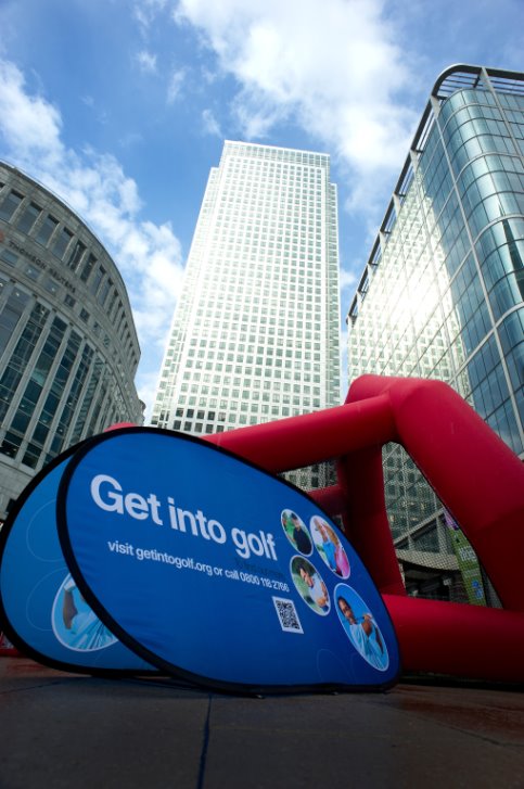 Get Into Golf event at Canary Wharf, London 