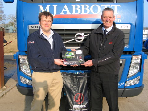 Adrian Abbott, Technical/Sales Director of MJ Abbott Ltd, with Bob Scott