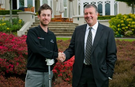 Warren Harmston with Ian Cook, CEO of Logicalis Group