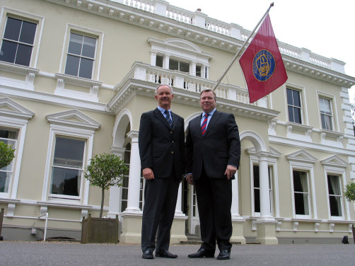BGL Chief Executive Colin Mayes (left) and Financial Director Jim Conlan at Burhill Golf Club, the group’s head office