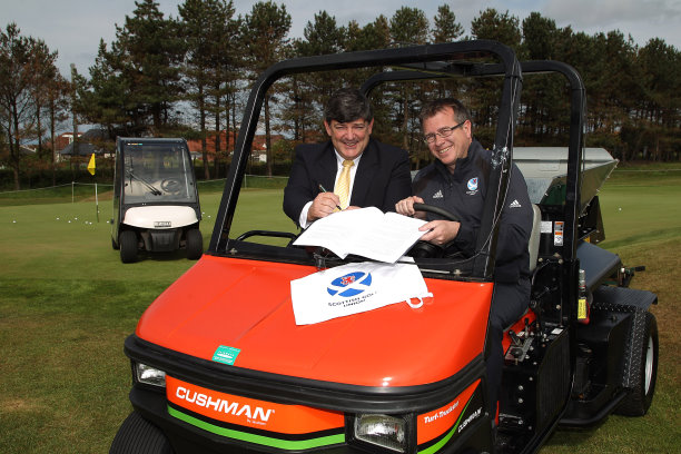 Hamish Grey is pictured with John Quinton at the sponsorship launch (photo: Andy Forman)