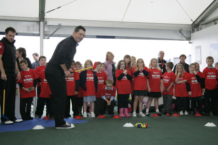Australia’s Greg Chalmers plays the ‘Open Championship Tri-Golf Challenge’
