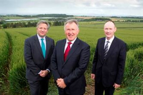 (l-r) Joel Goldman, Wyndham Hotel Group Vice President of Development for the UK and Western Europe; Donald Paterson, Group Managing Director of MAP Property & Leisure Development Group; and Mike Forbes, Owner of Forbes of Kingennie.