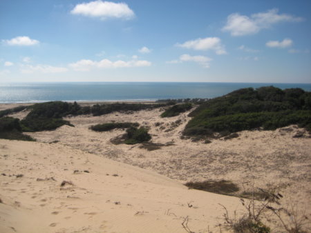 Ho Tram view to ocean across the dunes