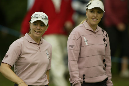 Annika Sorenstam (left) and Carin Koch