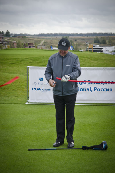 Alexander Yarunin, President of the PGA National Russia, opening the course.